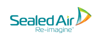 Sealed Air client text logo with coral blue font and subtitle Re-Imagine used to represent a satisfied Fulfillit client